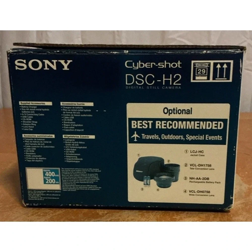 Sony Cyber-shot DSC-H2 6.0MP Digital Camera 12x Optical Zoom In Original Box